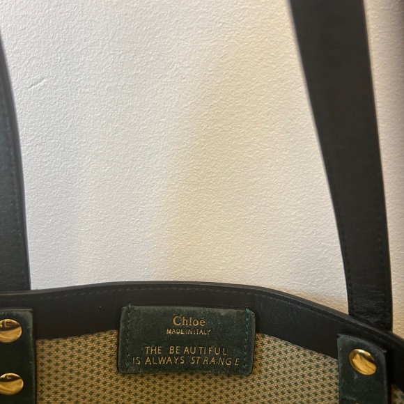 CHLOÉ forest green tote bag - Picture 2 of 3